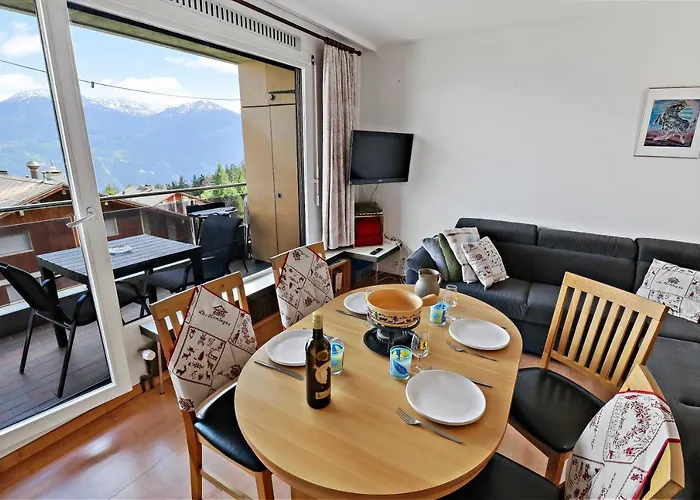Chaleureux Avec Magnifique Vue Appartement Crans-Montana