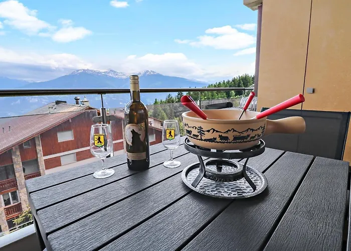 Chaleureux Avec Magnifique Vue Appartement Crans-Montana